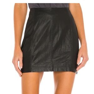 Free people leather skirt